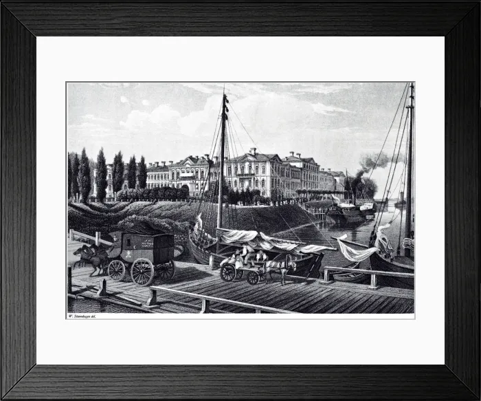 Framed Print : View of the Mitau Castle, c. 1850. Artist: Stavenhagen, Wilhelm Siegfried (1814-1881) Framed Print : View of the Mitau Castle, c. 1850. Artist: Stavenhagen, Wilhelm Siegfried (1814-1881)
