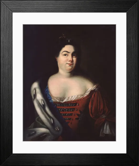 Framed Print : Portrait of Empress Catherine I. (1684-1727), Early 18th cen Artist: Wedekind, Johann-Heinrich (1674-1736) Framed Print : Portrait of Empress Catherine I. (1684-1727), Early 18th cen Artist: Wedekind, Johann-Heinrich (1674-1736)