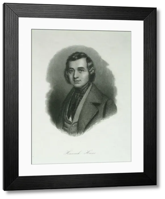 Framed Print : Portrait of the poet Heinrich Heine (1797-1856), 1842. Artist: Weger, August (1823-1892) Framed Print : Portrait of the poet Heinrich Heine (1797-1856), 1842. Artist: Weger, August (1823-1892)