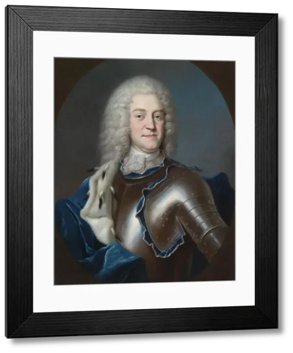 Framed Print : Portrait of Christian Ludwig II, (1683-1756) Duke of Mecklenburg, 1731-1732. Artist: Weissmann, Georg (1706-1760) Framed Print : Portrait of Christian Ludwig II, (1683-1756) Duke of Mecklenburg, 1731-1732. Artist: Weissmann, Georg (1706-1760)