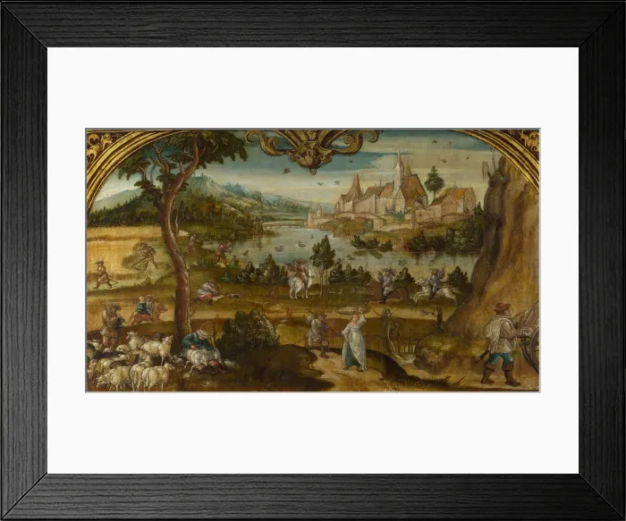 Framed Print : Summer, c. 1525. Artist: Wertinger, Hans, von (ca. 1465-1533) Framed Print : Summer, c. 1525. Artist: Wertinger, Hans, von (ca. 1465-1533)