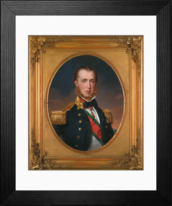 Framed Print : Archduke Ferdinand Maximilian of Austria (Maximilian I of Mexico). Artist: Winterhalter, Franz Xavier (1805-1873) Framed Print : Archduke Ferdinand Maximilian of Austria (Maximilian I of Mexico). Artist: Winterhalter, Franz Xavier (1805-1873)