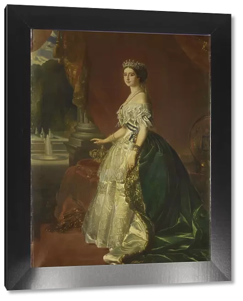 Portrait of Eugenie de Montijo (1826-1920), Empress of the French, 1853. Artist: Winterhalter, Franz Xavier (1805-1873)