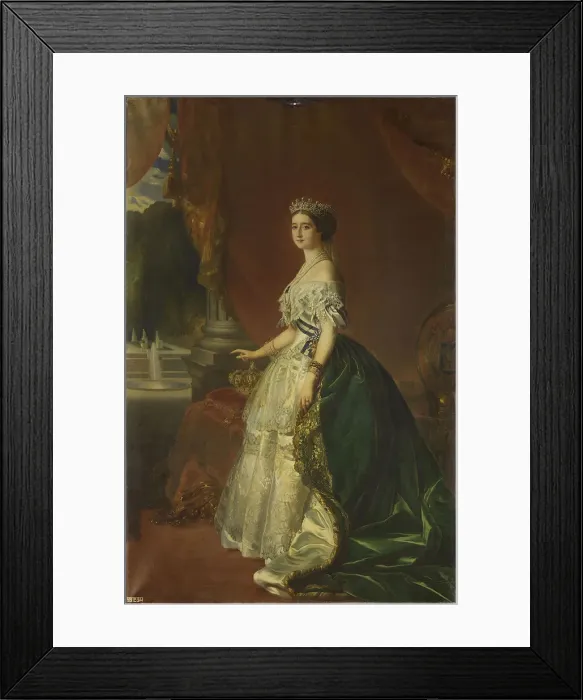 Framed Print : Portrait of Eugenie de Montijo (1826-1920), Empress of the French, 1853. Artist: Winterhalter, Franz Xavier (1805-1873) Framed Print : Portrait of Eugenie de Montijo (1826-1920), Empress of the French, 1853. Artist: Winterhalter, Franz Xavier (1805-1873)