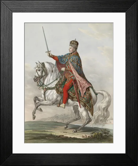 Framed Print : Emperor Ferdinand I of Austria as King of Hungary, 1830. Artist: Wolf, Franz (1795-1859) Framed Print : Emperor Ferdinand I of Austria as King of Hungary, 1830. Artist: Wolf, Franz (1795-1859)