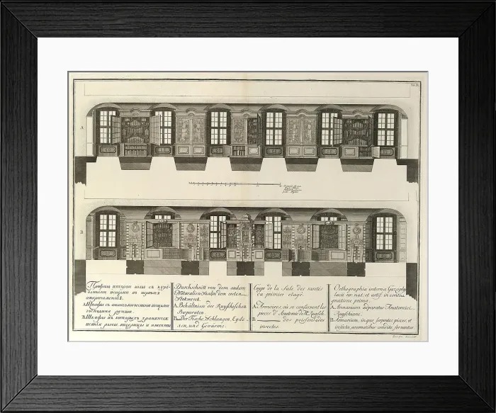 Framed Print : Kunstkammer (From: The building of the Imperial Academy of Sciences), 1741. Artist: Wortmann, Christian Albrecht (1680-1760) Framed Print : Kunstkammer (From: The building of the Imperial Academy of Sciences), 1741. Artist: Wortmann, Christian Albrecht (1680-1760)