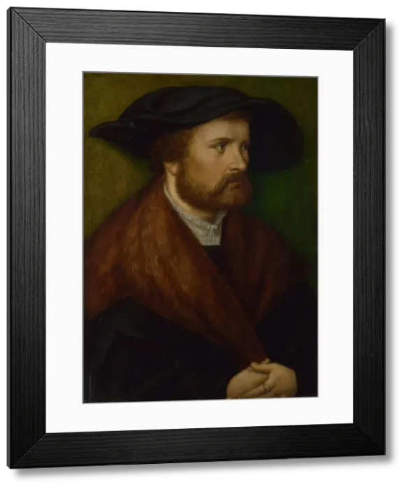 Framed Print : Portrait of a man, ca 1530. Artist: South German master (16th century) Framed Print : Portrait of a man, ca 1530. Artist: South German master (16th century)
