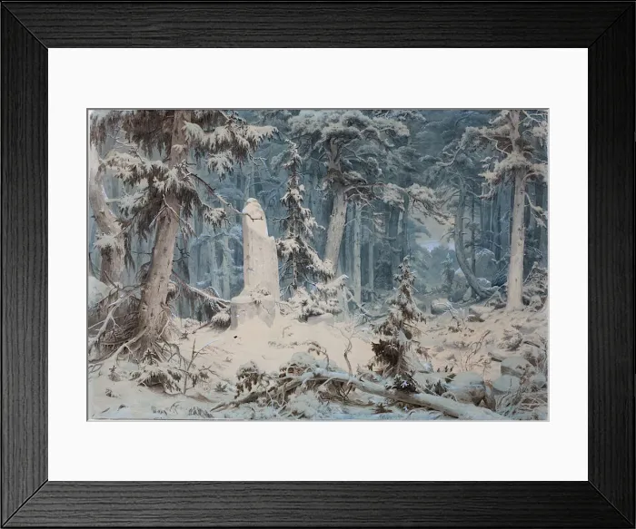 Framed Print : Snowy Forest, 1835. Artist: Achenbach, Andreas (1815-1910) Framed Print : Snowy Forest, 1835. Artist: Achenbach, Andreas (1815-1910)