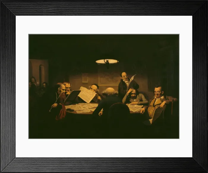 Framed Print : The Reading Room, 1843. Artist: Hasenclever, Johann Peter (1810-1853) Framed Print : The Reading Room, 1843. Artist: Hasenclever, Johann Peter (1810-1853)