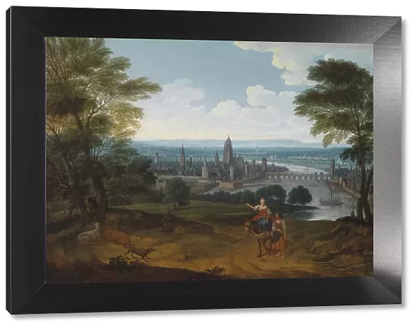 View of Frankfurt am Main from the west, 18th century. Artist: German master