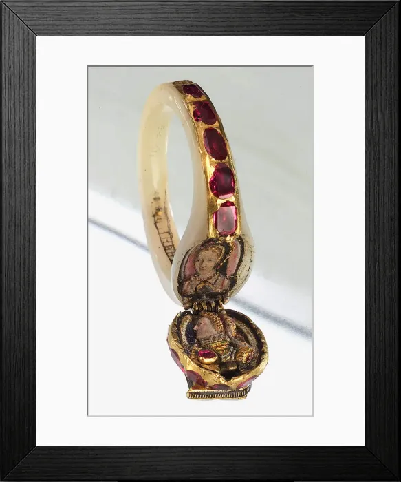 Framed Print : Queen Elizabeth I Ring, c. 1560. Artist: Anonymous master Framed Print : Queen Elizabeth I Ring, c. 1560. Artist: Anonymous master