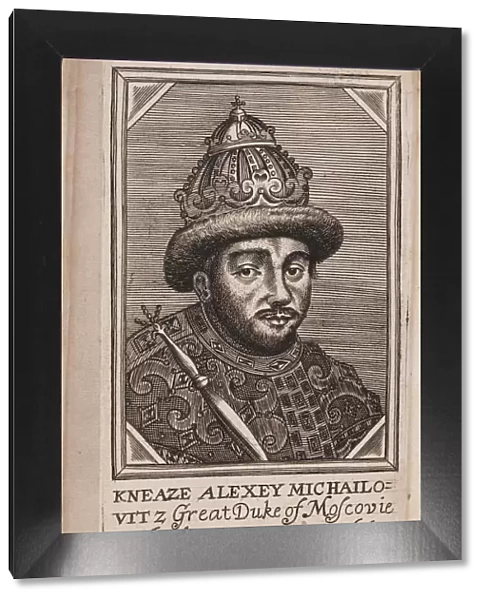 Portrait of the Tsar Alexis I Mikhailovich of Russia (1629-1676) From: The Present State of Russia by Samuel Collins, 1664. Artist: Anonymous