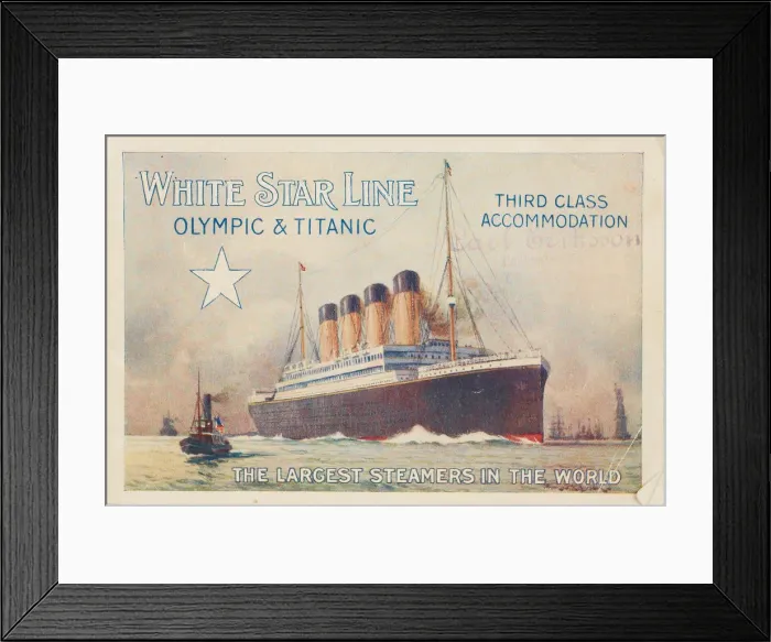 Framed Print : White Star Line. Titanic & Olympic, c. 1910. Artist: Anonymous Framed Print : White Star Line. Titanic & Olympic, c. 1910. Artist: Anonymous
