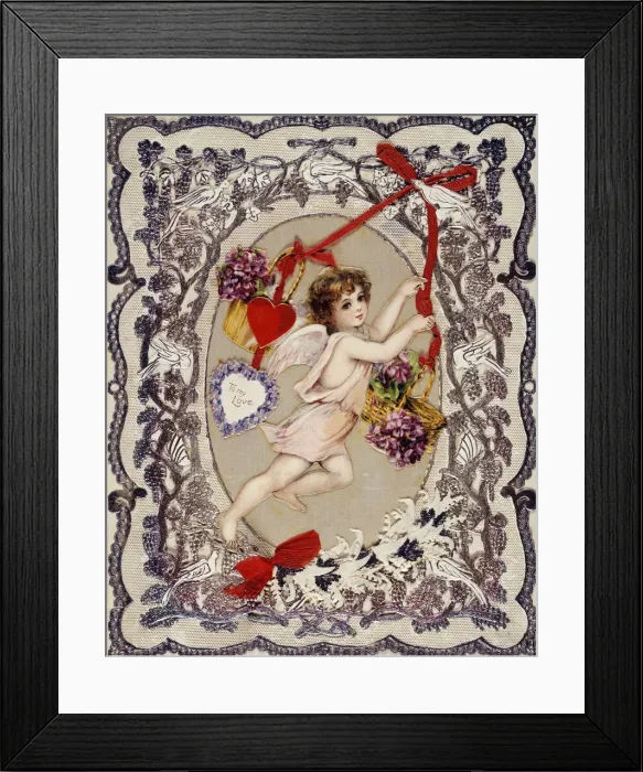 Framed Print : Valentines Day Card, 1860s-1870s. Artist: Anonymous