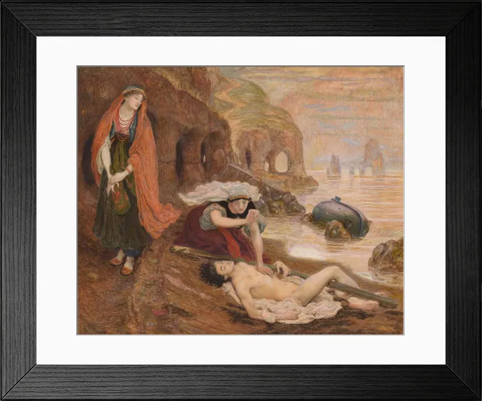 Framed Print : The finding of Don Juan by Haidee, 1869-1870. Artist: Brown, Ford Madox (1821-1893) Framed Print : The finding of Don Juan by Haidee, 1869-1870. Artist: Brown, Ford Madox (1821-1893)