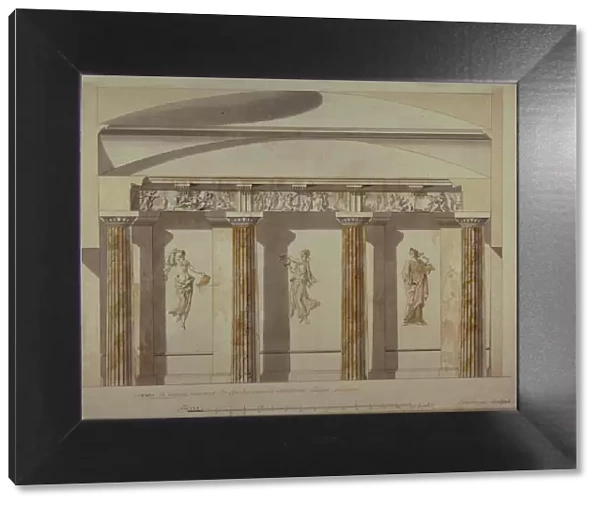 Design for the Large Cabinet in the Pavlovsk Palace, Early 1780s. Artist: Cameron, Charles (ca. 1730  /  40-1812)