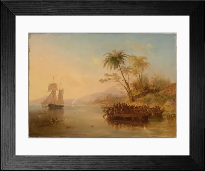 Framed Print : The rescue of William D Oyly, 1841. Artist: Carmichael, John Wilson (1800-1868) Framed Print : The rescue of William D Oyly, 1841. Artist: Carmichael, John Wilson (1800-1868)
