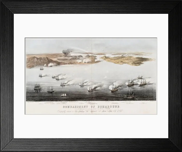 Framed Print : Bombardment of Bomarsund, 1854. Artist: Dolby, Edwin Thomas (active 1849-1865) Framed Print : Bombardment of Bomarsund, 1854. Artist: Dolby, Edwin Thomas (active 1849-1865)