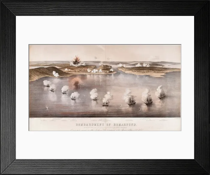 Framed Print : Bombardment of Bomarsund, 1854. Artist: Dolby, Edwin Thomas (active 1849-1865) Framed Print : Bombardment of Bomarsund, 1854. Artist: Dolby, Edwin Thomas (active 1849-1865)