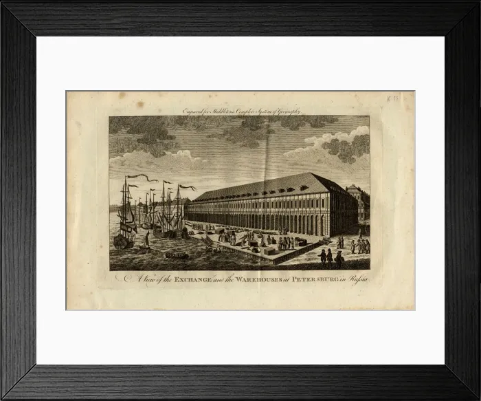 Framed Print : Stock exchange in Saint Petersburg, 1778. Artist: Anonymous