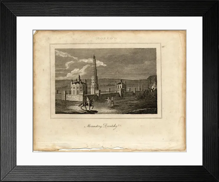 Framed Print : The Novodevichy Convent in Moscow, c. 1800. Artist: Anonymous Framed Print : The Novodevichy Convent in Moscow, c. 1800. Artist: Anonymous