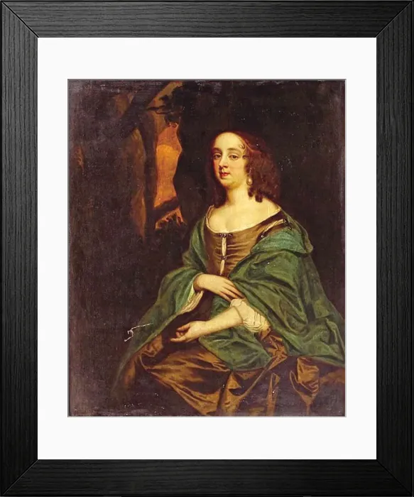 Framed Print : Portrait of Ehrengard Melusine von der Schulenburg (1667-1743), Duchess of Kendal, Early 19th cen Artist: Anonymous