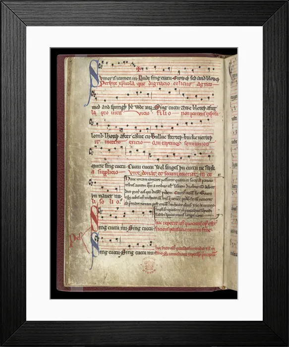 Framed Print : Sumer Is Icumen In, c. 1260-1270. Artist: Anonymous Framed Print : Sumer Is Icumen In, c. 1260-1270. Artist: Anonymous