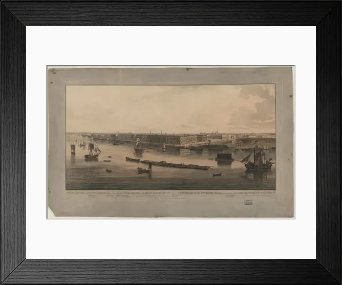 Framed Print : Panoramic view of Saint Petersburg, Between 1805 and 1807. Artist: Atkinson, John Augustus (1775-1831) Framed Print : Panoramic view of Saint Petersburg, Between 1805 and 1807. Artist: Atkinson, John Augustus (1775-1831)