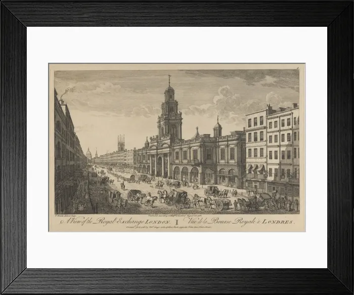 Framed Print : View of the Royal Exchange London, 1751. Artist: Bowles, Thomas (1695-1767) Framed Print : View of the Royal Exchange London, 1751. Artist: Bowles, Thomas (1695-1767)