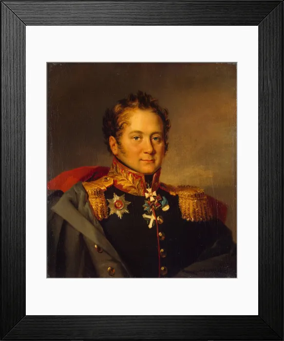 Framed Print : Portrait of General Alexander Alexandrovich Pisarev (1780-1848), before 1825. Artist: Dawe, George (1781-1829) Framed Print : Portrait of General Alexander Alexandrovich Pisarev (1780-1848), before 1825. Artist: Dawe, George (1781-1829)