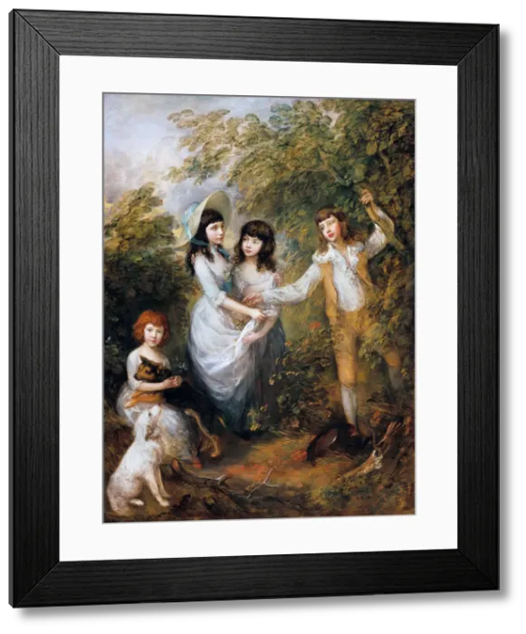 Framed Print : The Marsham Children, 1787. Artist: Gainsborough, Thomas (1727-1788) Framed Print : The Marsham Children, 1787. Artist: Gainsborough, Thomas (1727-1788)