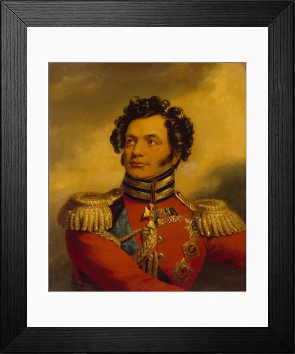 Framed Print : Portrait of the General Fyodor Petrovich Uvarov (1773-1824), before 1825. Artist: Dawe, George (1781-1829)