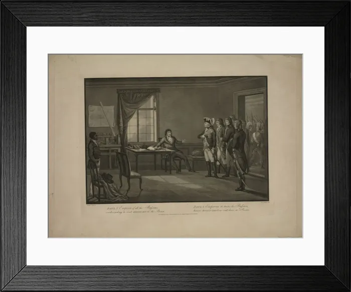 Framed Print : Emperor Paul I condescending to visit Kosciusko in the prison. Artist: Gaugain, Thomas (1756-1810) Framed Print : Emperor Paul I condescending to visit Kosciusko in the prison. Artist: Gaugain, Thomas (1756-1810)
