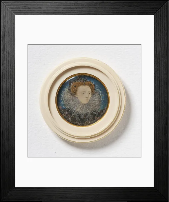 Framed Print : Portrait of Elizabeth I of England. Artist: Hilliard, Nicholas (c. 1547-1619) Framed Print : Portrait of Elizabeth I of England. Artist: Hilliard, Nicholas (c. 1547-1619)