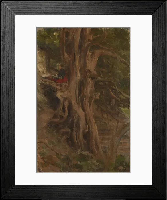 Framed Print : Trees at Cliveden. Artist: Leighton, Frederic, 1st Baron Leighton (1830-1896) Framed Print : Trees at Cliveden. Artist: Leighton, Frederic, 1st Baron Leighton (1830-1896)