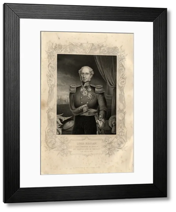 Framed Print : Portrait of Lord Raglan, 1856. Artist: Pound, Daniel J. (1810-1861?) Framed Print : Portrait of Lord Raglan, 1856. Artist: Pound, Daniel J. (1810-1861?)