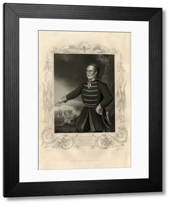 Framed Print : Portrait of Omar Pasha, 1856. Artist: Pound, Daniel J. (1810-1861?) Framed Print : Portrait of Omar Pasha, 1856. Artist: Pound, Daniel J. (1810-1861?)