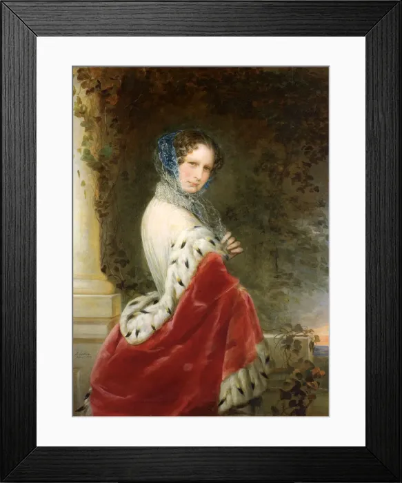 Framed Print : Portrait of Empress Alexandra Fyodorovna (Charlotte of Prussia), Emperors Nicholas I wife (1798-1860), 1852. Artist: Robertson, Christina (1796-1854) Framed Print : Portrait of Empress Alexandra Fyodorovna (Charlotte of Prussia), Emperors Nicholas I wife (1798-1860), 1852. Artist: Robertson, Christina (1796-1854)