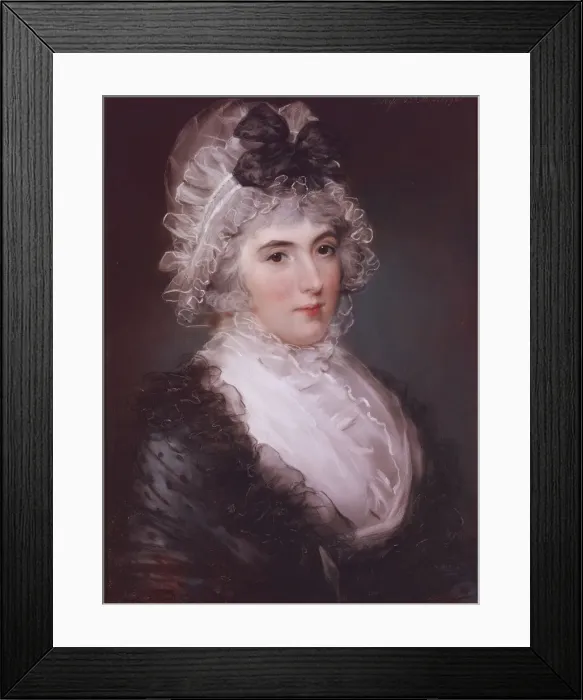 Framed Print : Portrait of Mrs Janet Grizel, 1794. Artist: Russell, John (1745-1806)