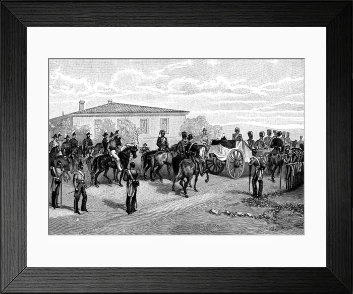 Framed Print : The burial of Lord Raglan near Sevasopol, 1855. Artist: Simpson, William (1832-1898) Framed Print : The burial of Lord Raglan near Sevasopol, 1855. Artist: Simpson, William (1832-1898)