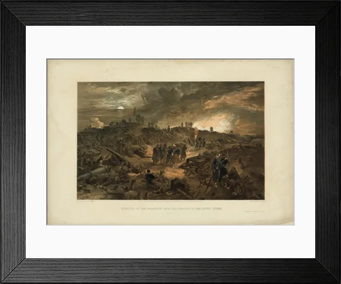 Framed Print : After the Taking of Malakoff on 8 September 1855, 1855. Artist: Simpson, William (1832-1898) Framed Print : After the Taking of Malakoff on 8 September 1855, 1855. Artist: Simpson, William (1832-1898)