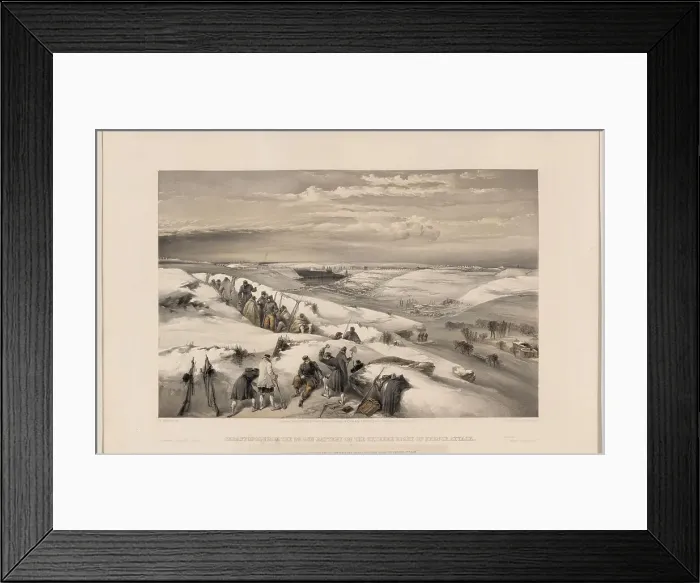 Framed Print : Sevastopol from the 26 gun battery, 1855. Artist: Simpson, William (1832-1898) Framed Print : Sevastopol from the 26 gun battery, 1855. Artist: Simpson, William (1832-1898)