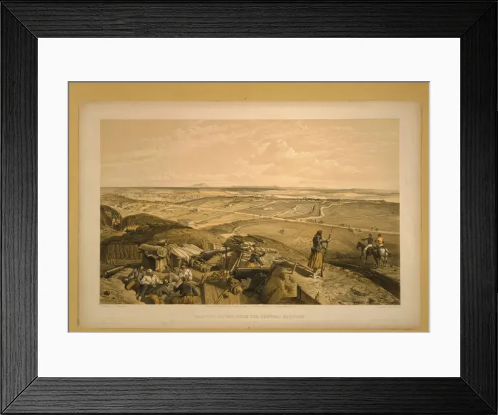 Framed Print : The Bastion du Mat, Sevastopol, 1855. Artist: Simpson, William (1832-1898) Framed Print : The Bastion du Mat, Sevastopol, 1855. Artist: Simpson, William (1832-1898)