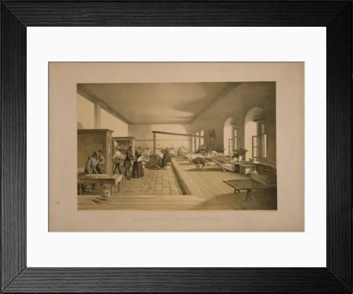 Framed Print : One of the wards of the hospital at Scutari, 1855. Artist: Simpson, William (1832-1898) Framed Print : One of the wards of the hospital at Scutari, 1855. Artist: Simpson, William (1832-1898)