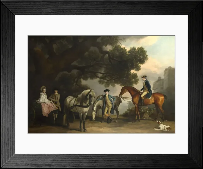 Framed Print : The Milbanke and Melbourne Families, ca 1769. Artist: Stubbs, George (1724-1806) Framed Print : The Milbanke and Melbourne Families, ca 1769. Artist: Stubbs, George (1724-1806)