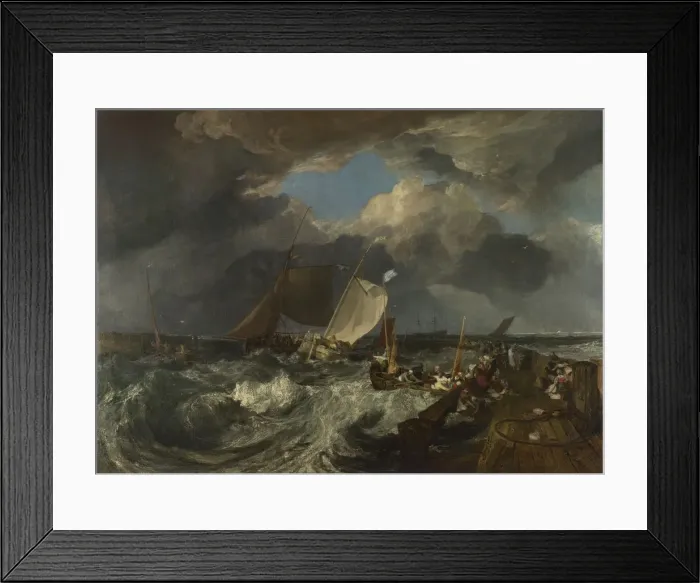 Framed Print : Calais Pier, 1803. Artist: Turner, Joseph Mallord William (1775-1851) Framed Print : Calais Pier, 1803. Artist: Turner, Joseph Mallord William (1775-1851)