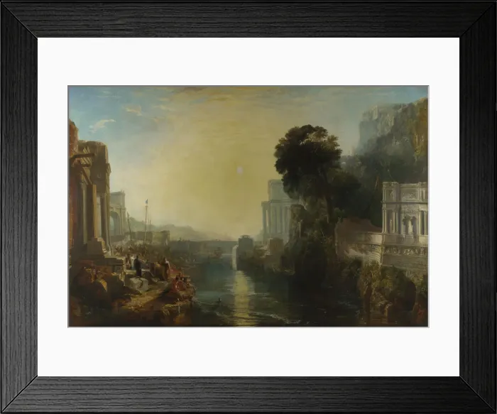 Framed Print : Dido building Carthage (The Rise of the Carthaginian Empire), 1815. Artist: Turner, Joseph Mallord William (1775-1851) Framed Print : Dido building Carthage (The Rise of the Carthaginian Empire), 1815. Artist: Turner, Joseph Mallord William (1775-1851)