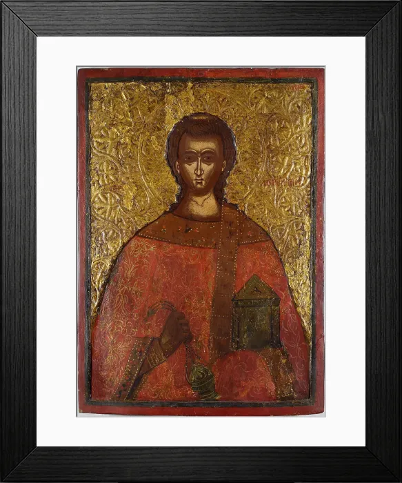 Framed Print : Saint Lawrence, 17th century. Artist: Adrianoupolitis, Konstantinos (active 17th century) Framed Print : Saint Lawrence, 17th century. Artist: Adrianoupolitis, Konstantinos (active 17th century)