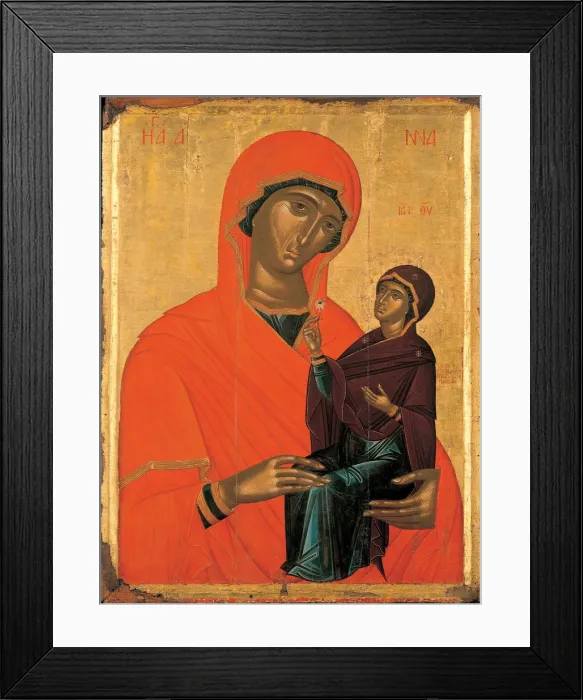 Framed Print : Saint Anne with the Virgin, ca 1440-1460. Artist: Akotandos, Angelos (active ca. 1425-1460) Framed Print : Saint Anne with the Virgin, ca 1440-1460. Artist: Akotandos, Angelos (active ca. 1425-1460)