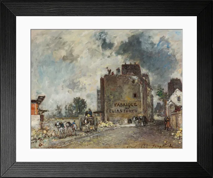 Framed Print : Demolition work in Rue des Francs-Bourgeois-Saint-Marcel, 1868. Artist: Jongkind, Johan Barthold (1819-1891) Framed Print : Demolition work in Rue des Francs-Bourgeois-Saint-Marcel, 1868. Artist: Jongkind, Johan Barthold (1819-1891)